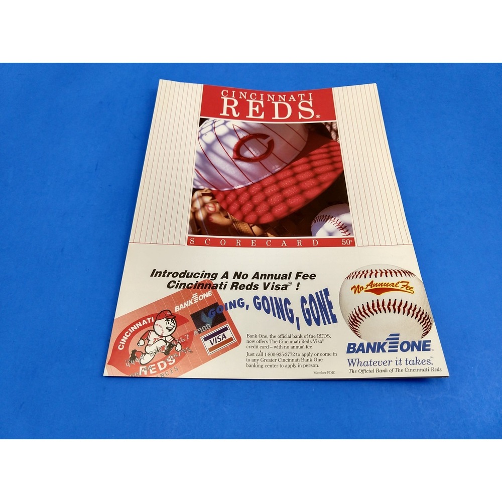 Cincinnati Reds 1995 Roster Scorecard Book Unmarked MLB Baseball Vintage